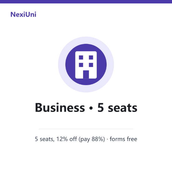 Picture of NexiUni Business — 5 seats (Annual)