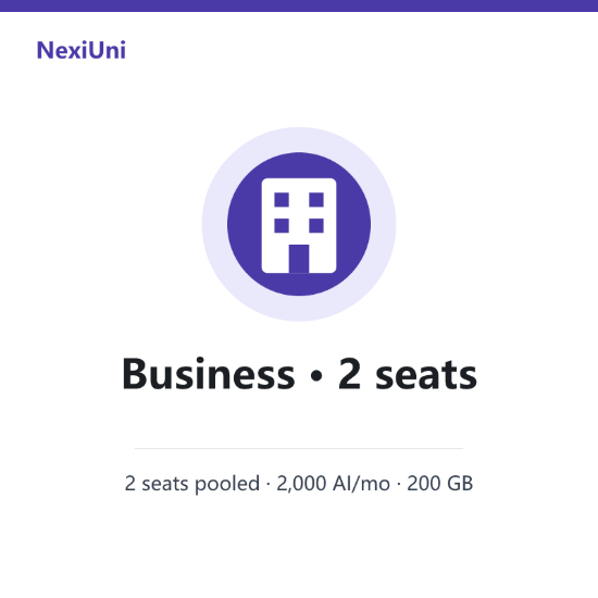 Picture of NexiUni Business — 2 seats (Annual)